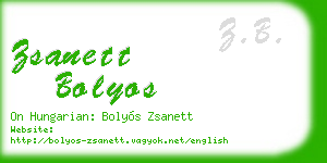 zsanett bolyos business card